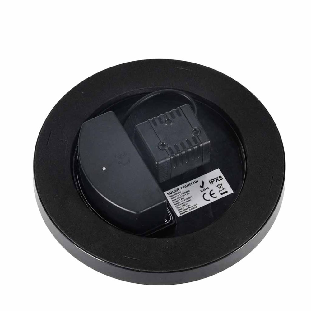 Solārā strūklaka LUARO dīķim peldošs sūknis ar RGB LED apgaismojumu 16cm (3)