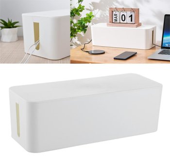 Kabeļu Uzglabāšanas Kaste Vadu Organizators, Balts | Dustproof Cable Storage Box