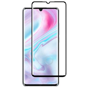 5D Aizsargstikls Xiaomi Mi Note 10 Lite, Melns Pilna Pārklājuma (Tempered Glass)