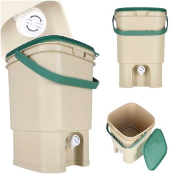 Mājas kompostētājs LUARO virtuves bioatkritumiem 15L