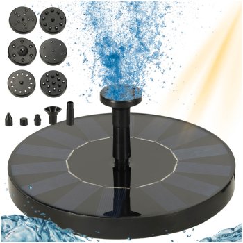 LUARO solārā strūklaka dīķim, peldošais dārza sūknis 16cm, melns