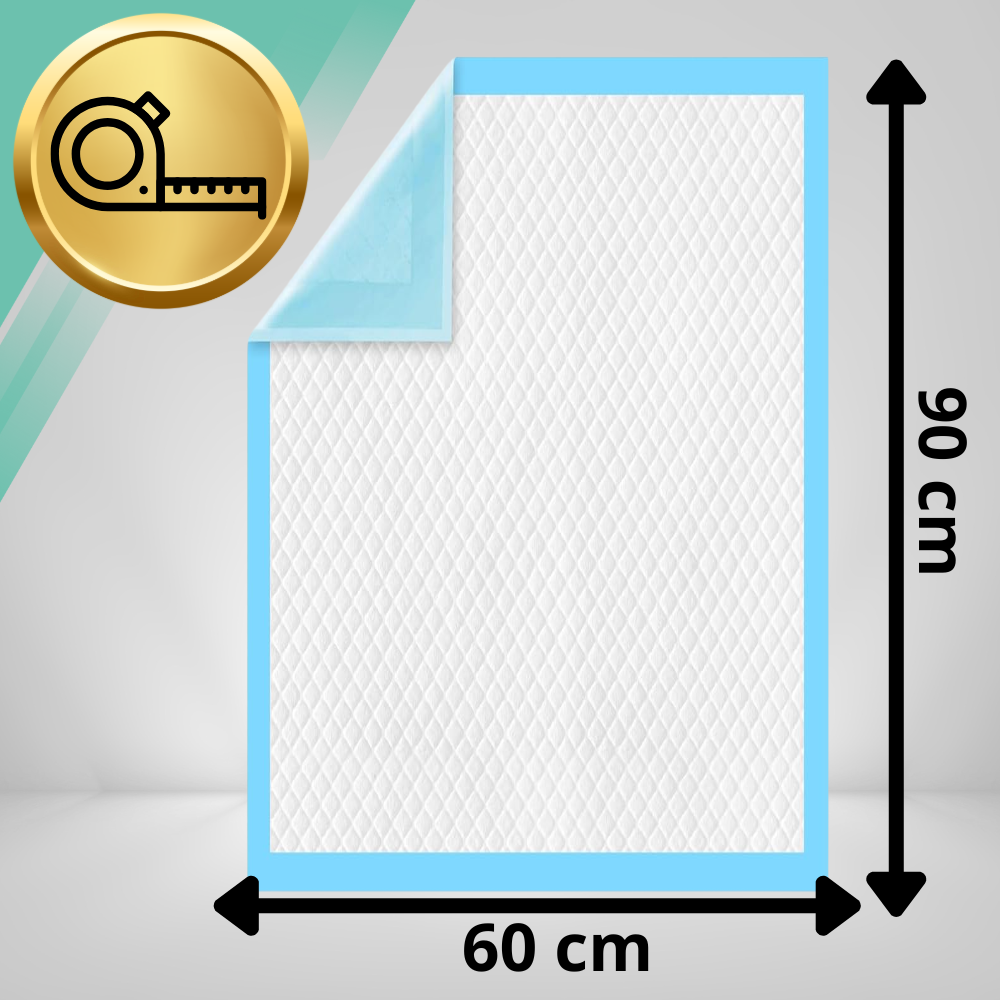 Гигиенические пеленки для собак XL 60x90 см, 50 шт, супервпитывающие...