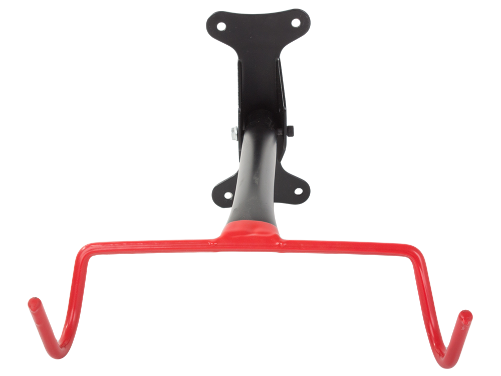 Wall Mounted Bicycle Holder with 2 Hooks, Black