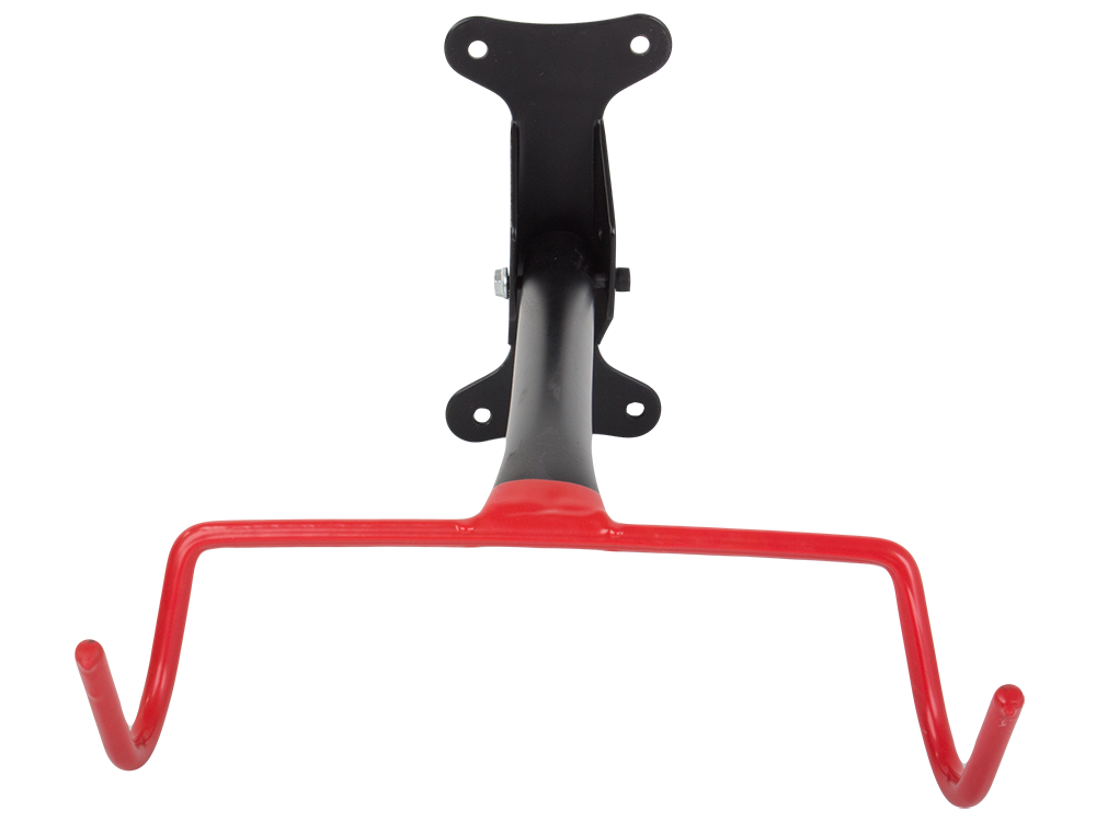 Wall Mounted Bicycle Holder with 2 Hooks, Black