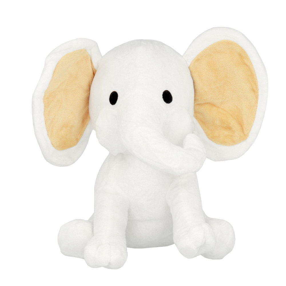 Bērnu Mīksta Plīša Rotaļlieta Zilonis, 27 cm, Balts | Kids Baby Soft Plush Toy