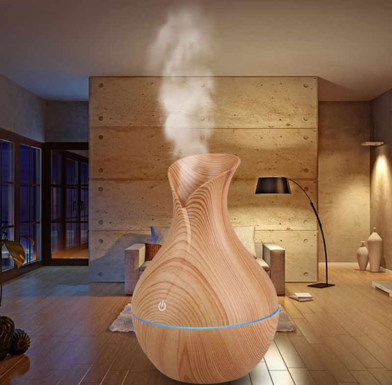 Ultrasonic Air Humidifier Electric Diffuser LIGHT WOOD