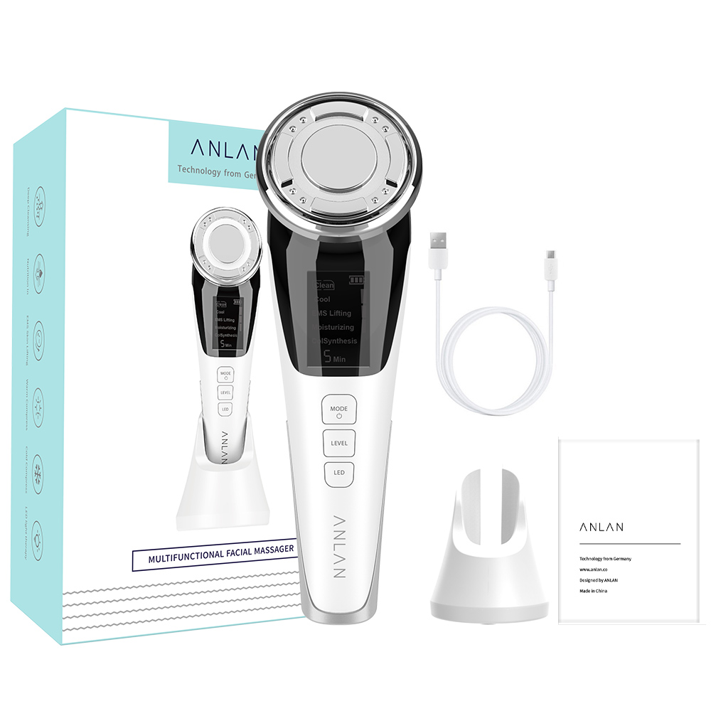 ANLAN Ultrasonic Facial Massager Photon Rejuvenation Lights Skin Firming Care Lift Cleaner Wrinkle Remover