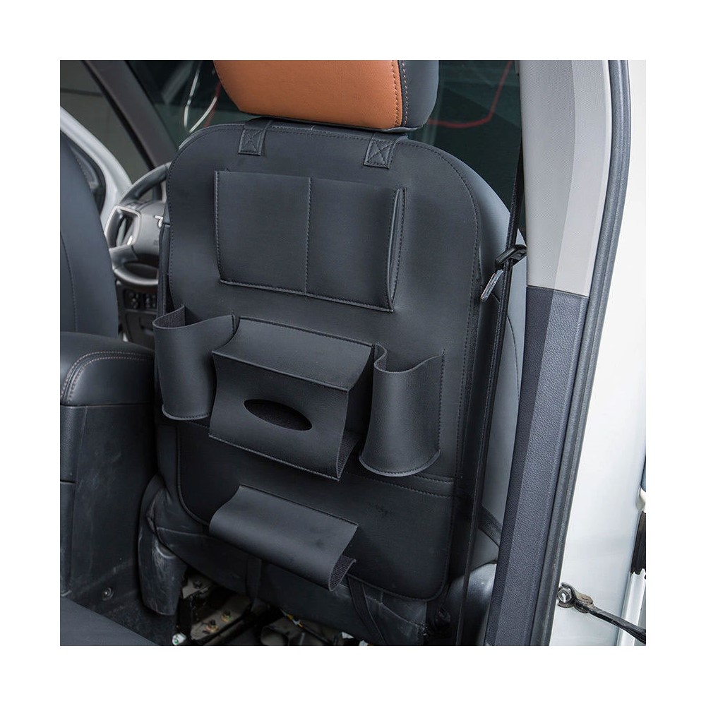 Automašīnas sēdekļa organizators ar kabatām - 58x41cm, Melns | Car Back Seat Organizer Storage
