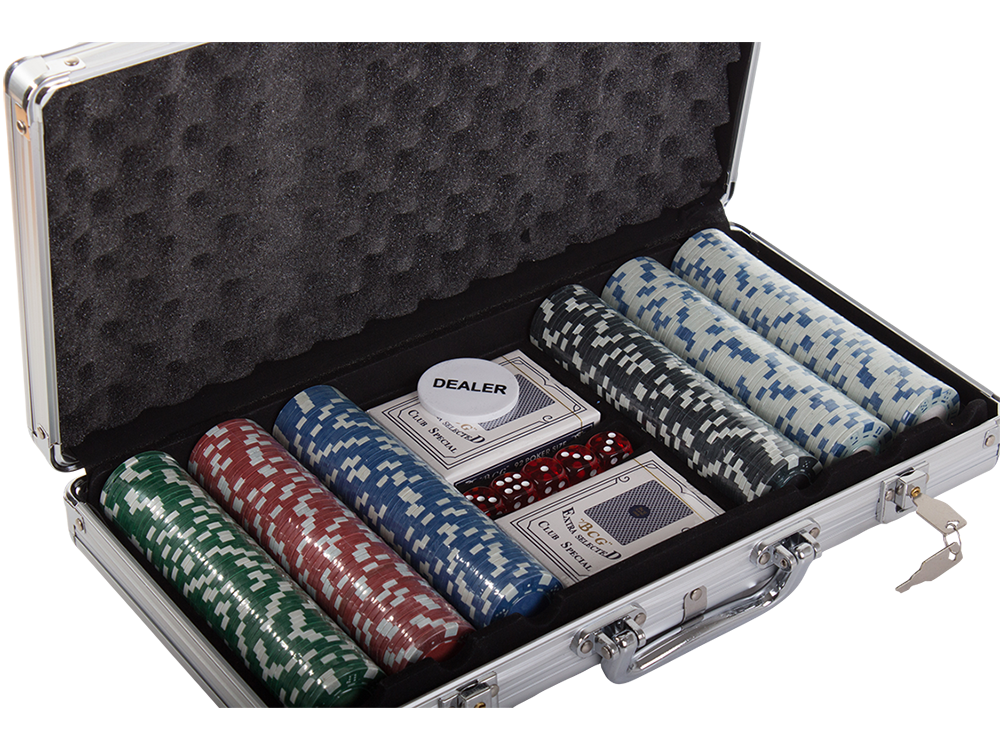 Poker Texas Hold’em Game Set 300 Сhips (without denominations) in Aluminum Suitcase