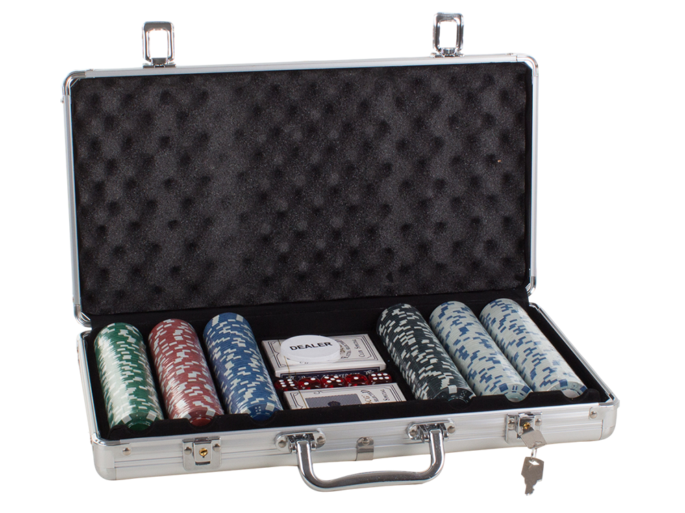 Poker Texas Hold’em Game Set 300 Сhips (without denominations) in Aluminum Suitcase