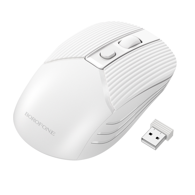 Borofone Wireles Optical Mouse, 1600DPI, White | Bezvadu Optiskā Datorpele