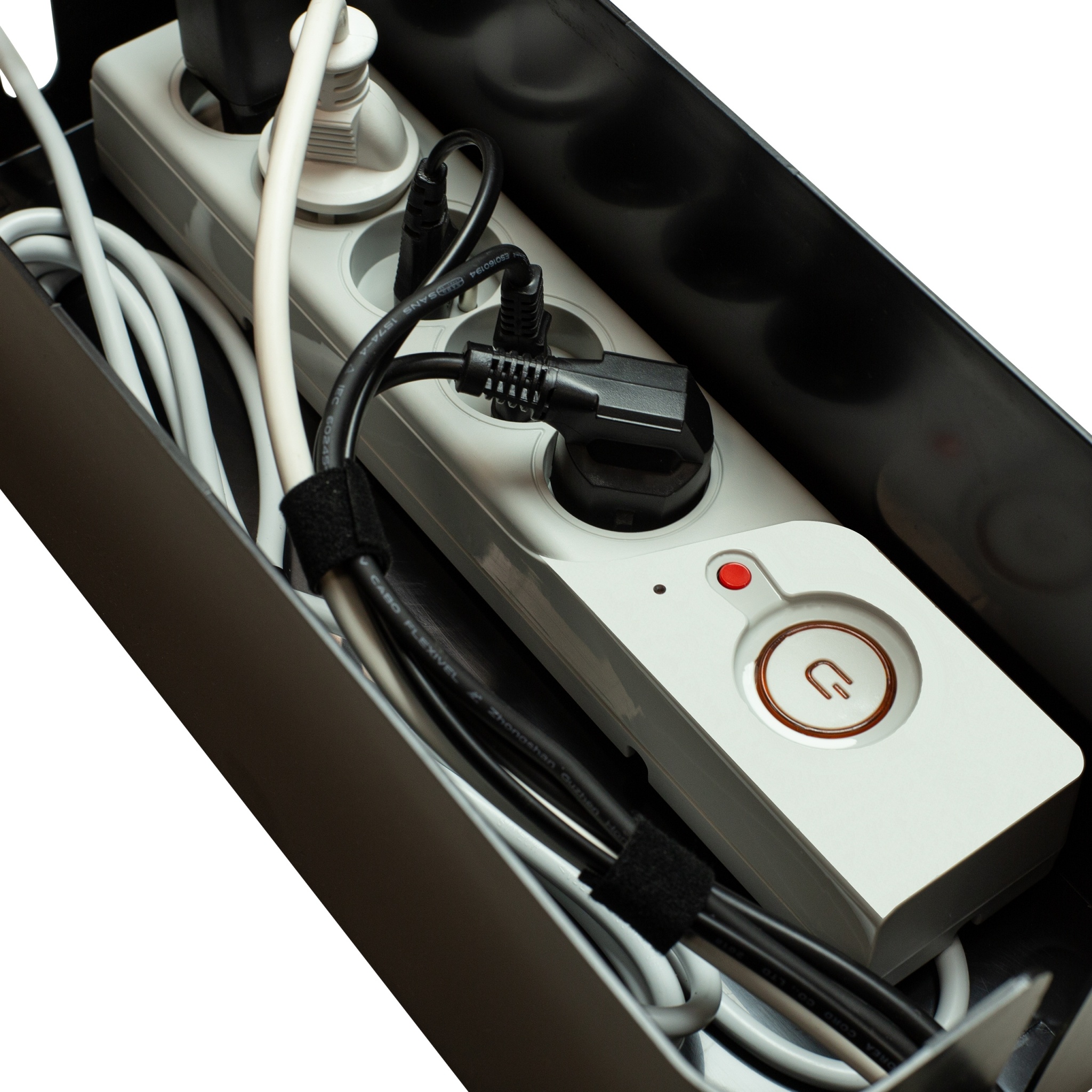 Dustproof Cable Storage and Management Box Cord Organizer, Black