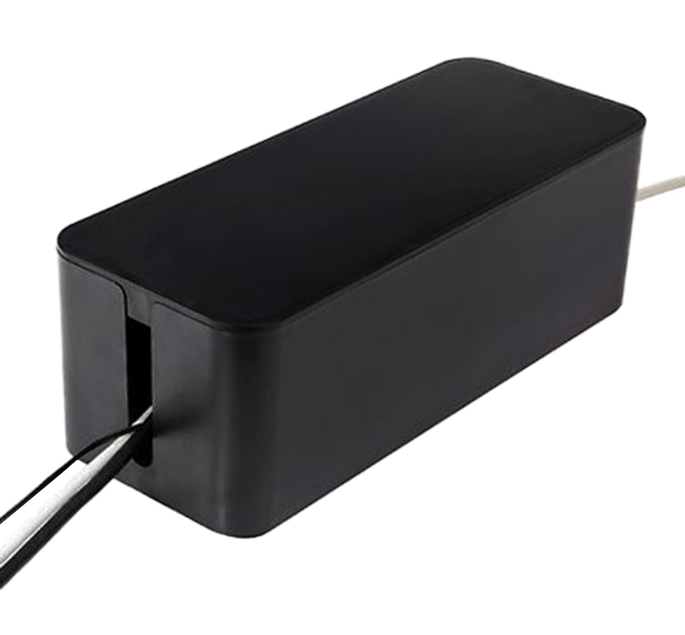 Dustproof Cable Storage and Management Box Cord Organizer, Black