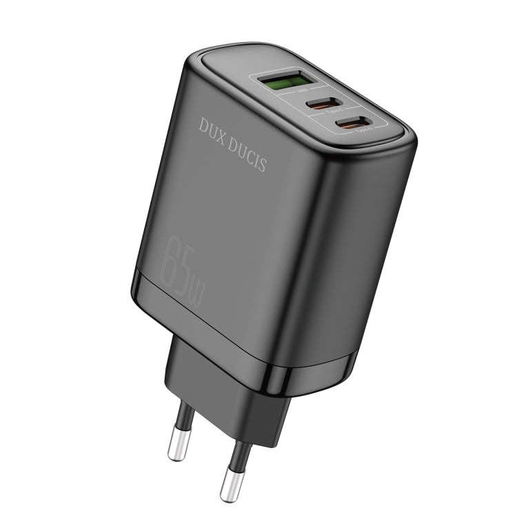 Dux Ducis Supe Si Wall Charger Adapter USB / 2x USB Type C PD 65W, Black