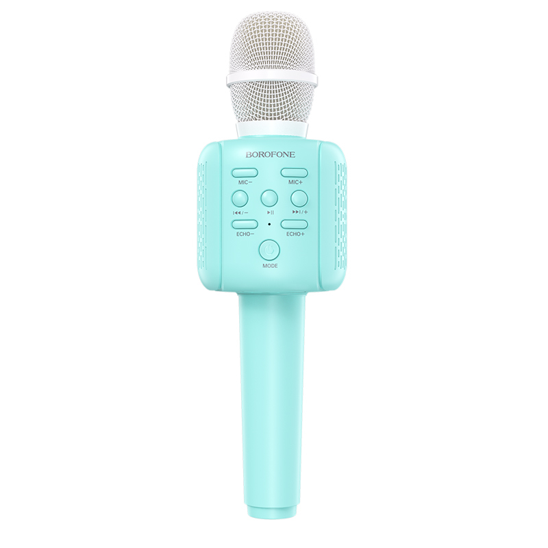 Borofone BF1 Bezvadu Bluetooth Bērnu Karaoke Mikrofons ar Iebūvētu Skaļruni, Zils | Portable Wireless Microphone...