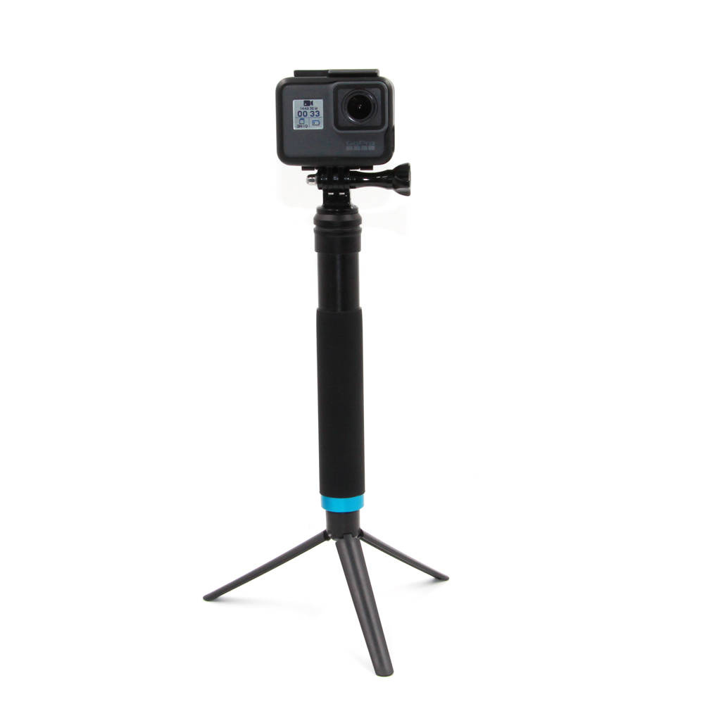 Telesin Selfie Stick with Tripod Telescopic Stand for GoPro and Phone, Black