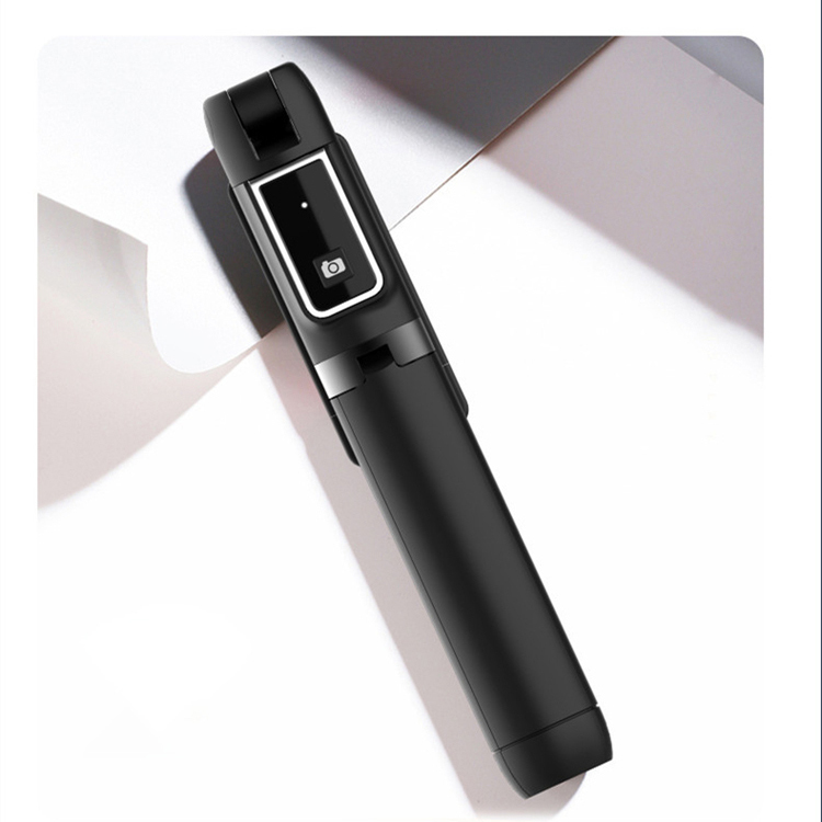 P40 Saliekams Selfiju Kāts Nūja + Tripods ar Bluetooth, Melns | Selfie Stick + Tripod with Bluetooth