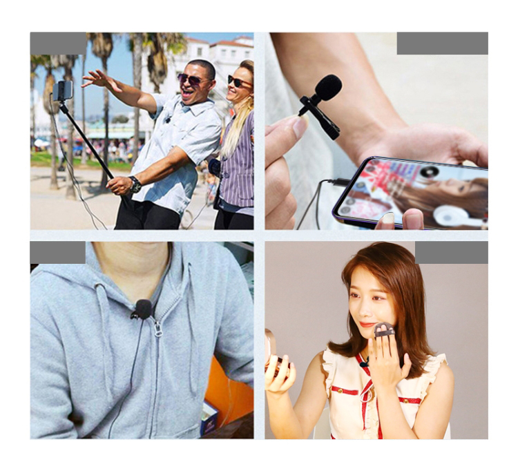 Puluz Jack USB Type-C Lavalier Wired Condenser Recording Microphone, 1.5m | Микрофон для Телефона...