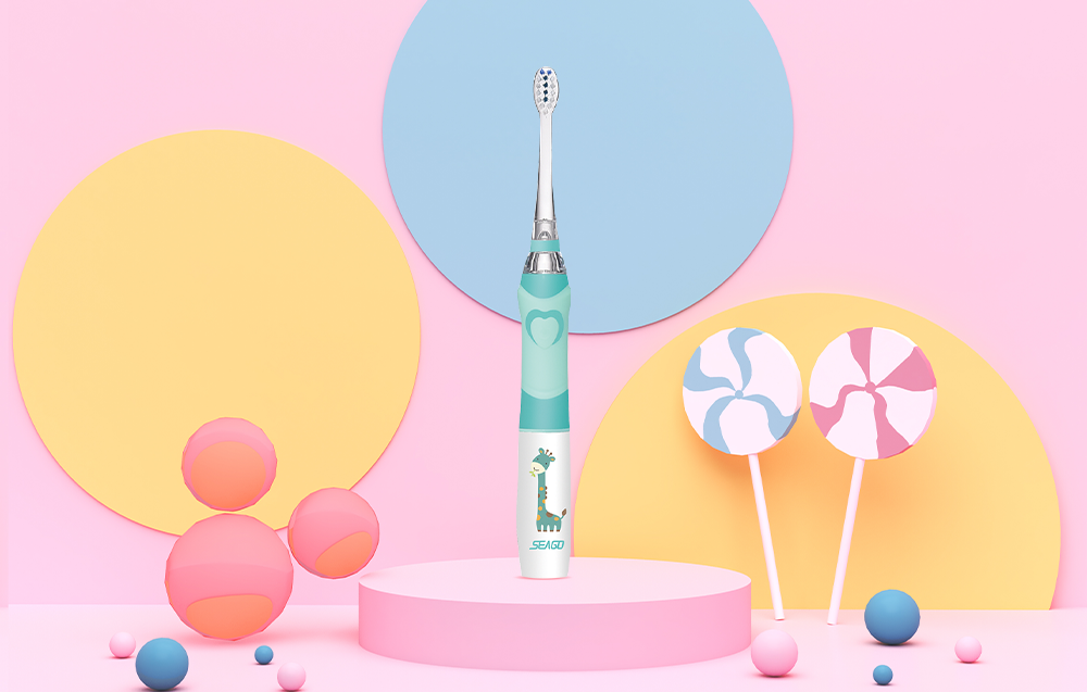 Seago SG-977 Kids Sonic Electric Toothbrush (green)