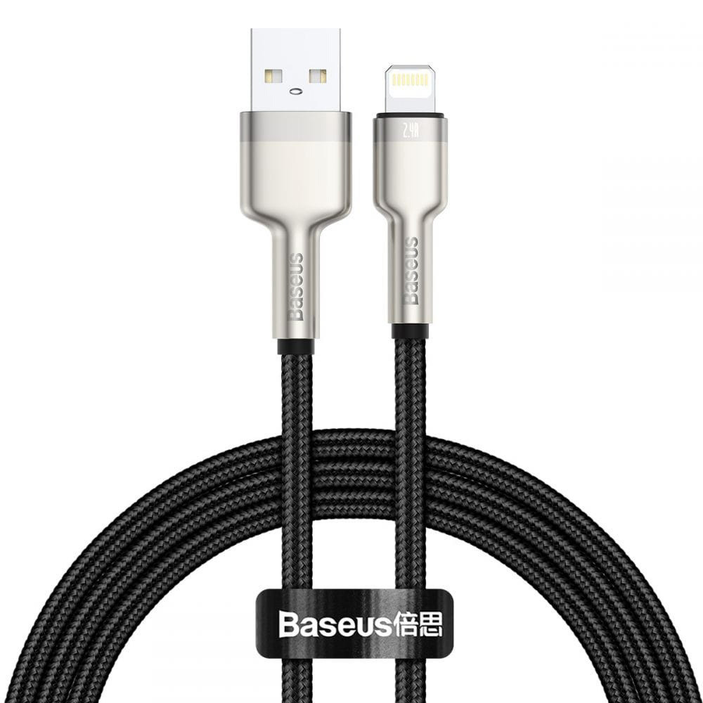 Baseus Cafule USB to Apple iPhone Lightning Data Charging Cable, 66W, 0.25 m, Black | Lādētājvads Datu Pārraides...