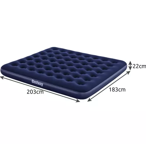Bestway 67004 Double Air Mattress 203x183x22 cm, Navy Blue