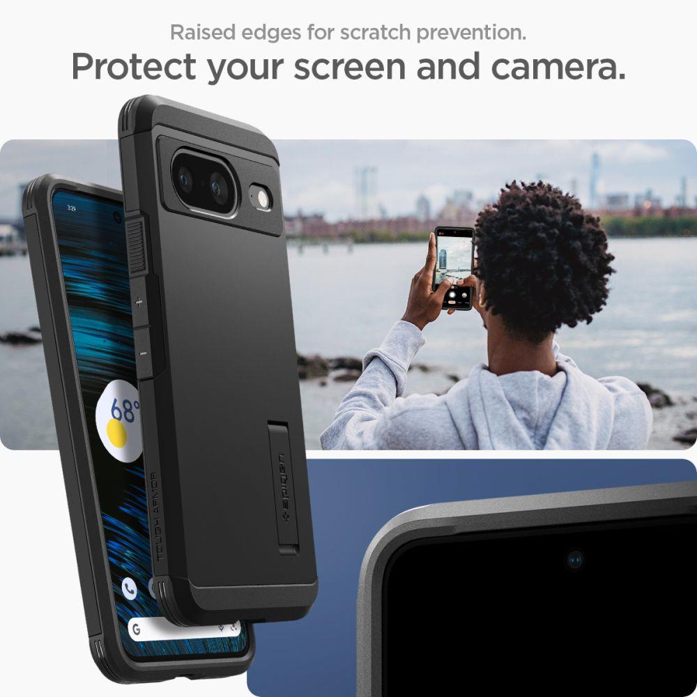 Google Pixel 8 Spigen Tough Armor Case Cover, Black | Telefona Vāciņš Maciņš Maks Apvalks Bampers (0)