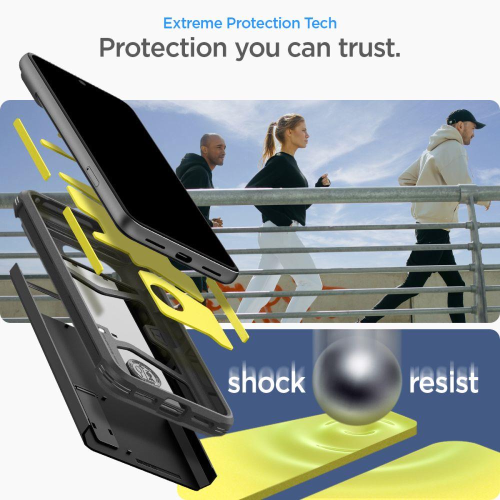 Google Pixel 8 Spigen Tough Armor Case Cover, Black | Telefona Vāciņš Maciņš Maks Apvalks Bampers (1)