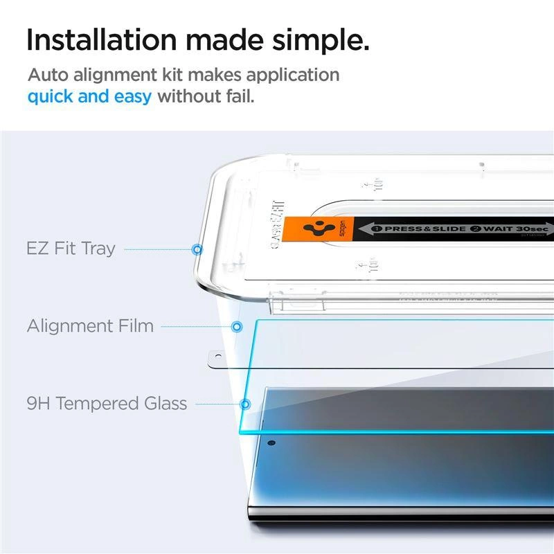Samsung Galaxy S24 Ultra (SM-S928) Spigen \"EZ FIT\" Tempered Glass Screen Protector 2 pcs.