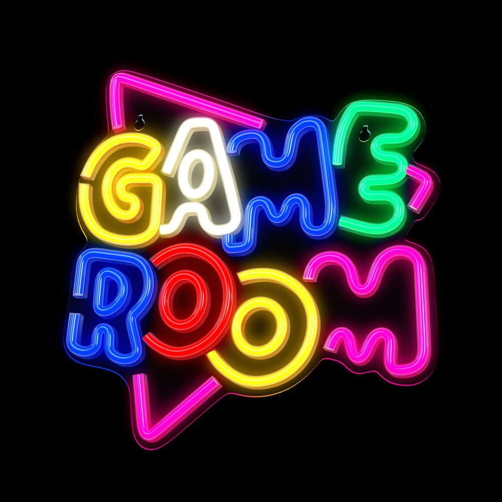 Neolia GAME ROOM daudzkrāsains LED neons uz organiskā stikla