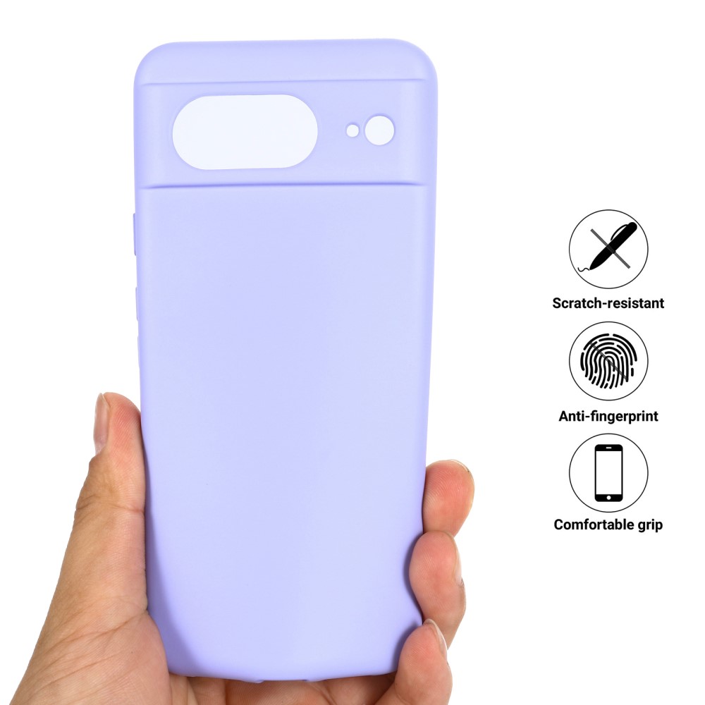 Google Pixel 8 Soft Liquid Silicone Anti-Scratch Protective Case Cover, Purple | Telefona Vāciņš Maciņš Apvalks... (2)