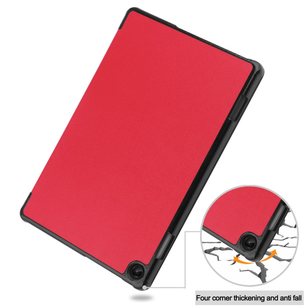 Lenovo Tab M10 (3rd Gen) (TB-328FU) Trifold Stand PU Leather Hard Protective Cover Case, Red | Planšetes Vāciņš... (2)
