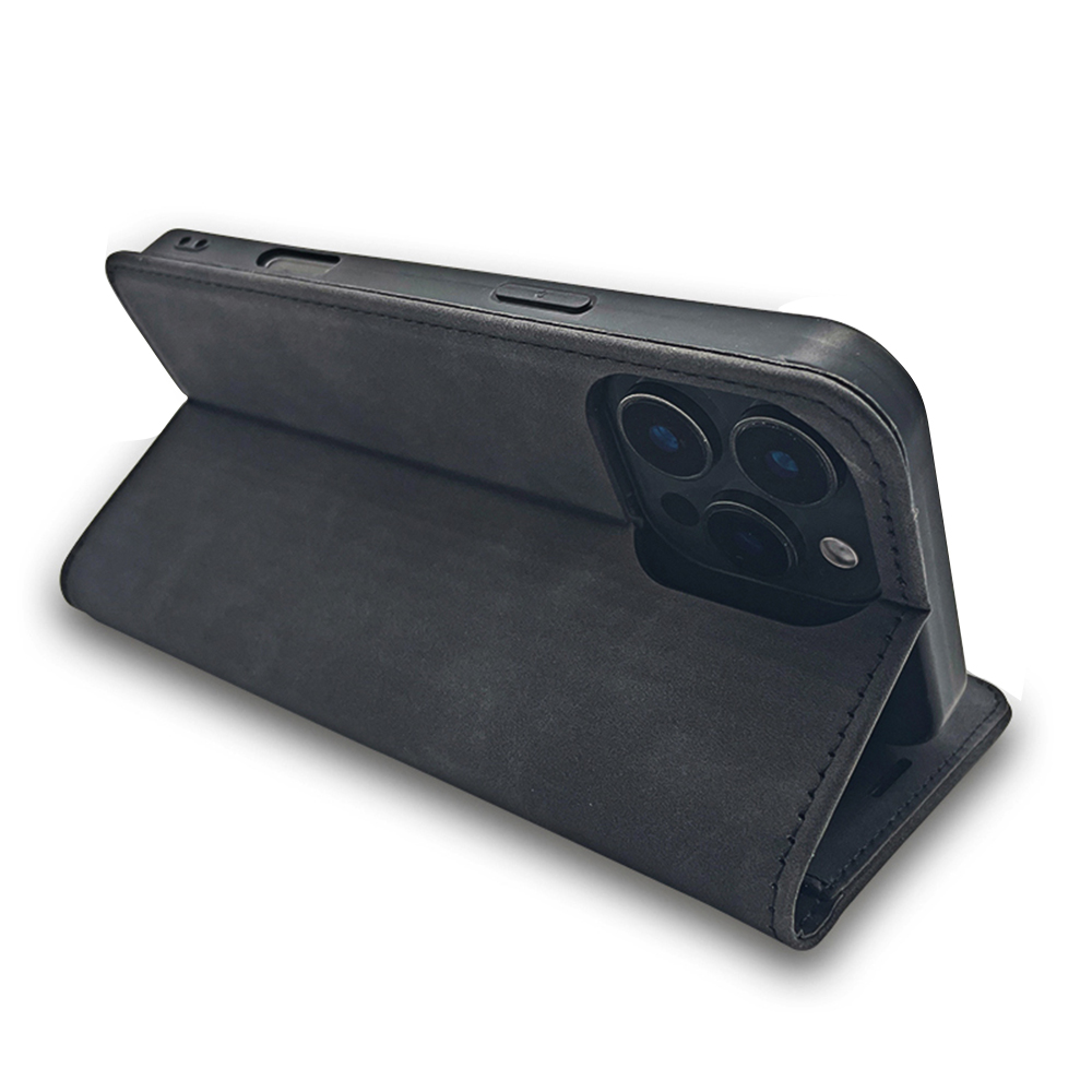 TFO Smart Suede Wallet Case for Samsung Galaxy A25 5G, Black