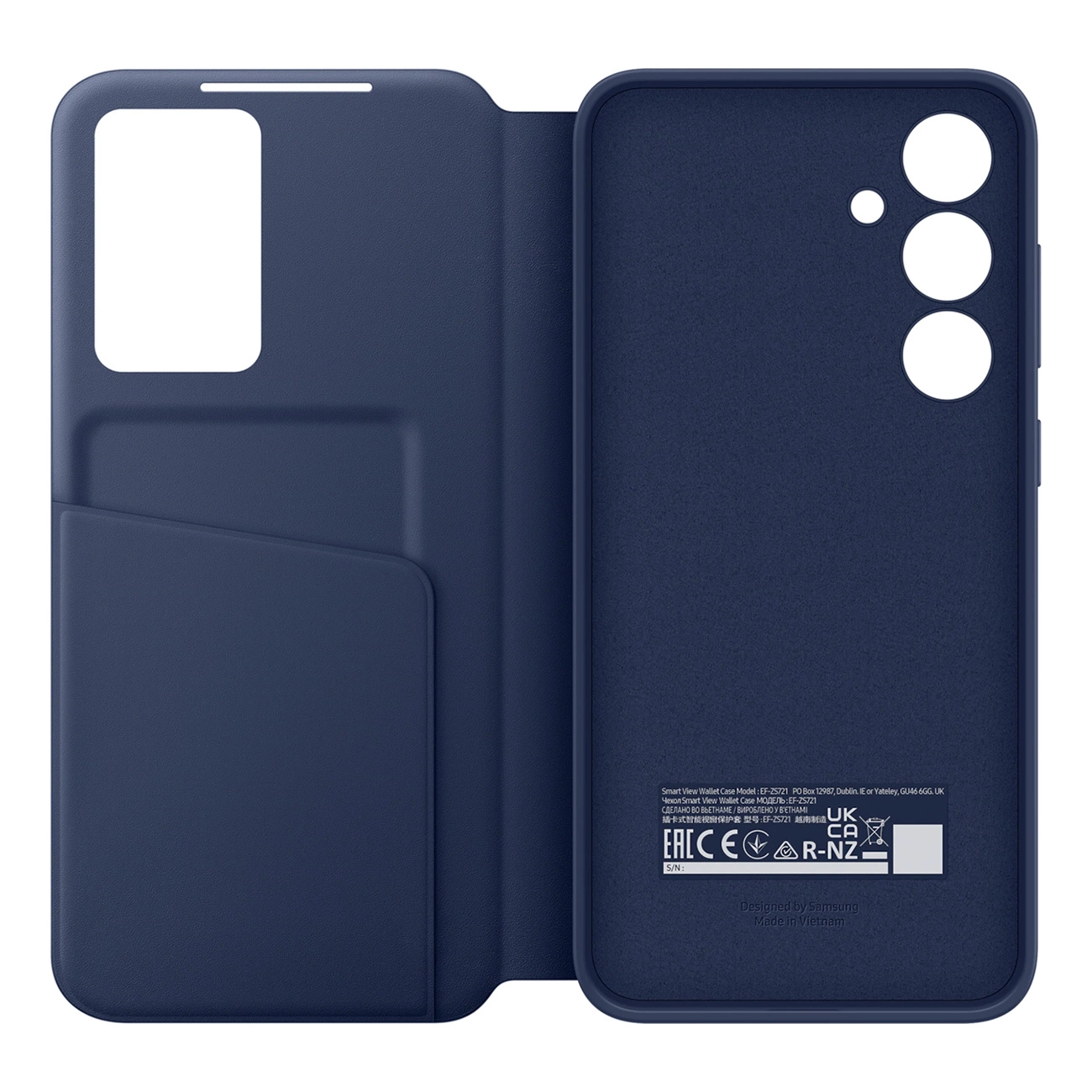 Samsung Galaxy S24 FE ( SM-S721B/DS ) Smart Clear View Cover with Display, Blue (EF-ZS721CLEGWW)