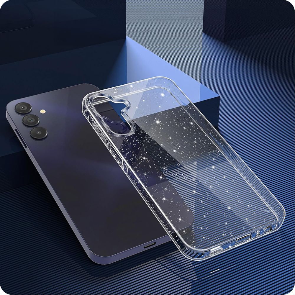 Samsung Galaxy A16 4G / 5G ( SM-A166 / SM-A165 ) Tech-Protect FlexAir Cover Case, Transparent and Glitter | Чехол...