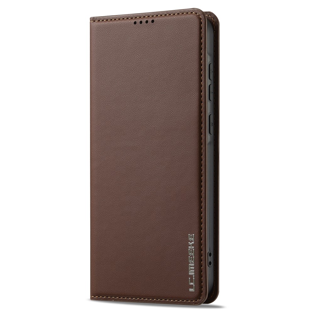 Samsung Galaxy A55 ( SM-A556B/DS ) LC.IMEEKE PU Leather Wallet Protective Book Case Cover, Brown | Telefona Vāciņš...