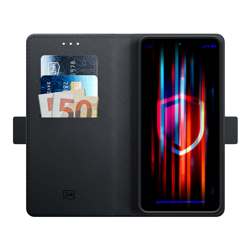 3Mk Protection Wallet Case for Xiaomi Redmi Note 13 Pro 4G, Black