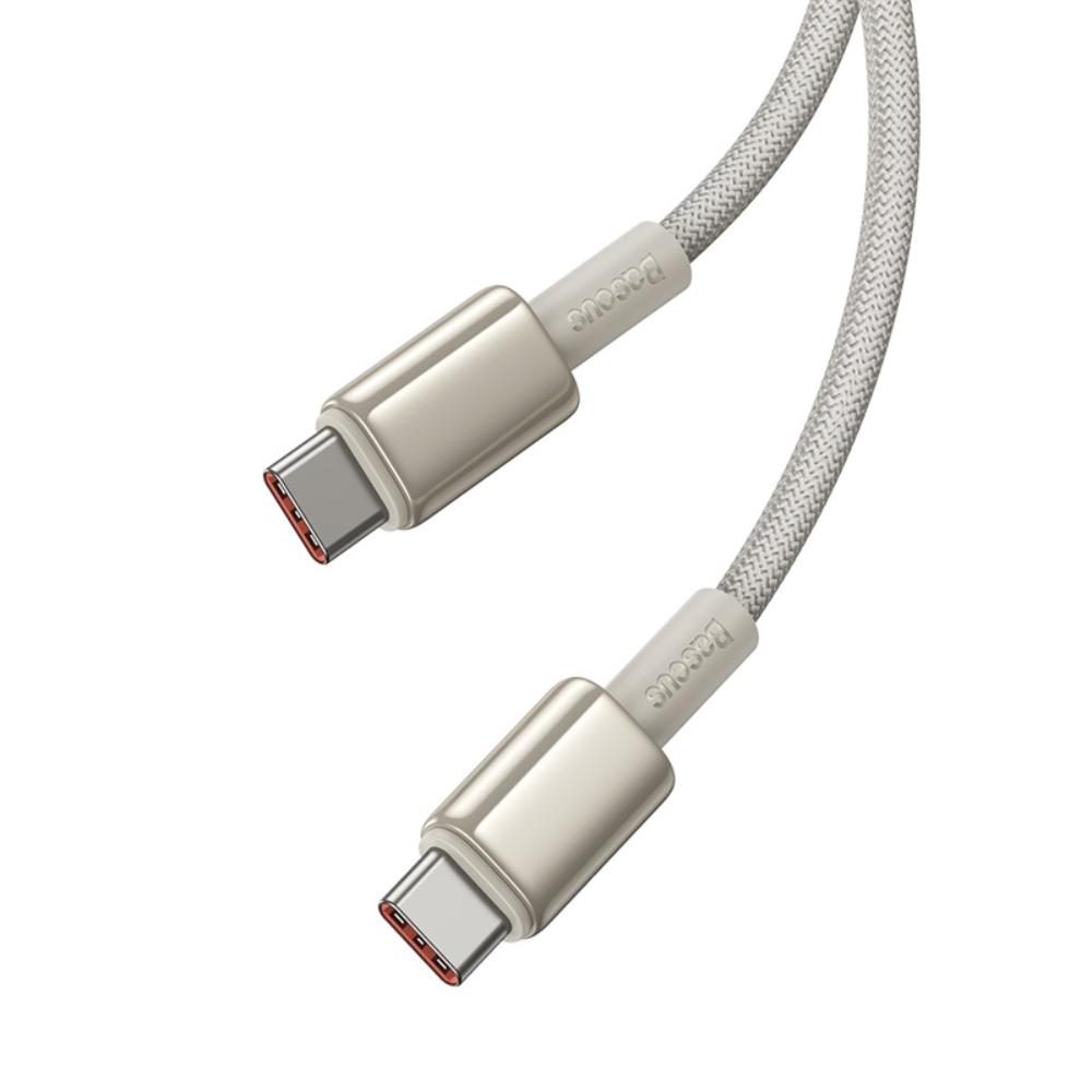 Baseus Tungsten USB Type C to USB Type C Data Charging Cable 100W, 2m, Gold | Провод для Зарядки...