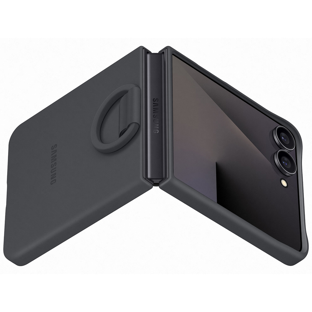 Samsung Galaxy Z Flip 7 (SM-F766B/DS) Original Silicon Case Cover with Ring, Black (EF-PF766TBEGWW) | Чехол...