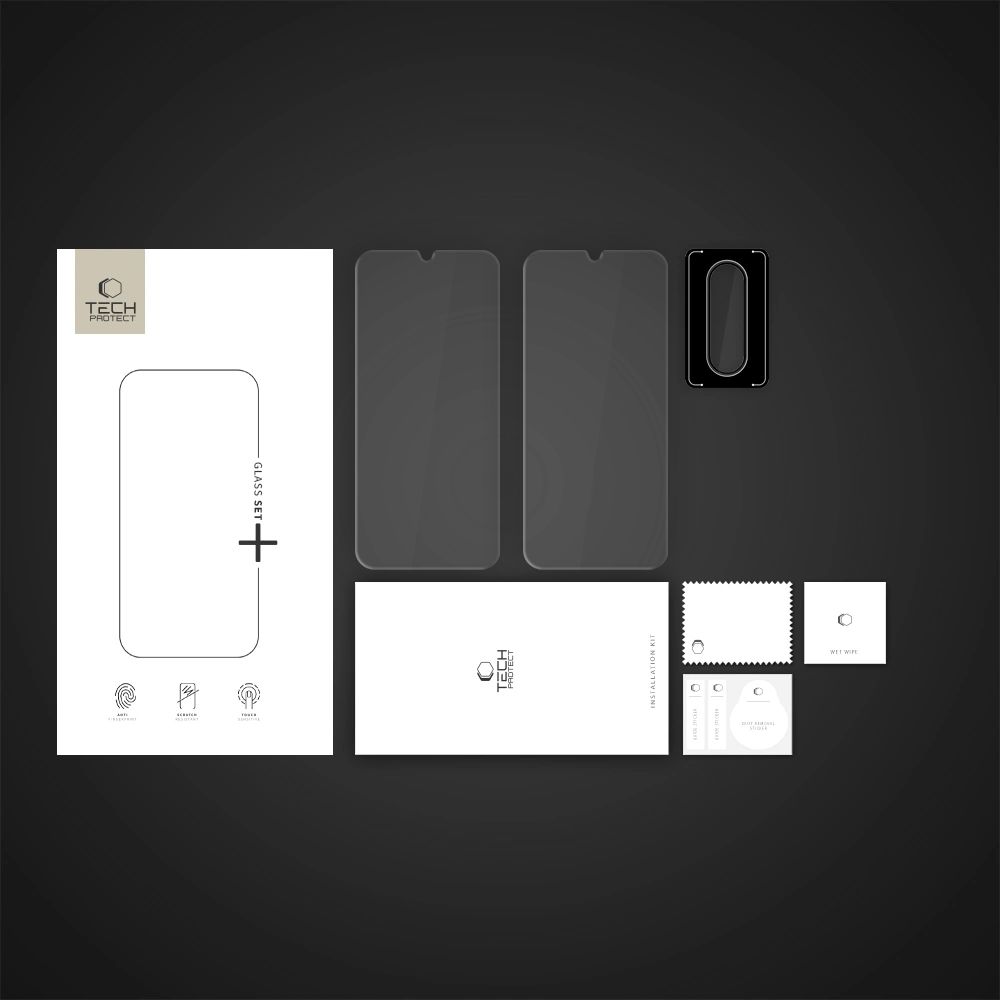 Tech-Protect Glass Set+ Tempered Glass for Samsung Galaxy A26 5G, Transparent