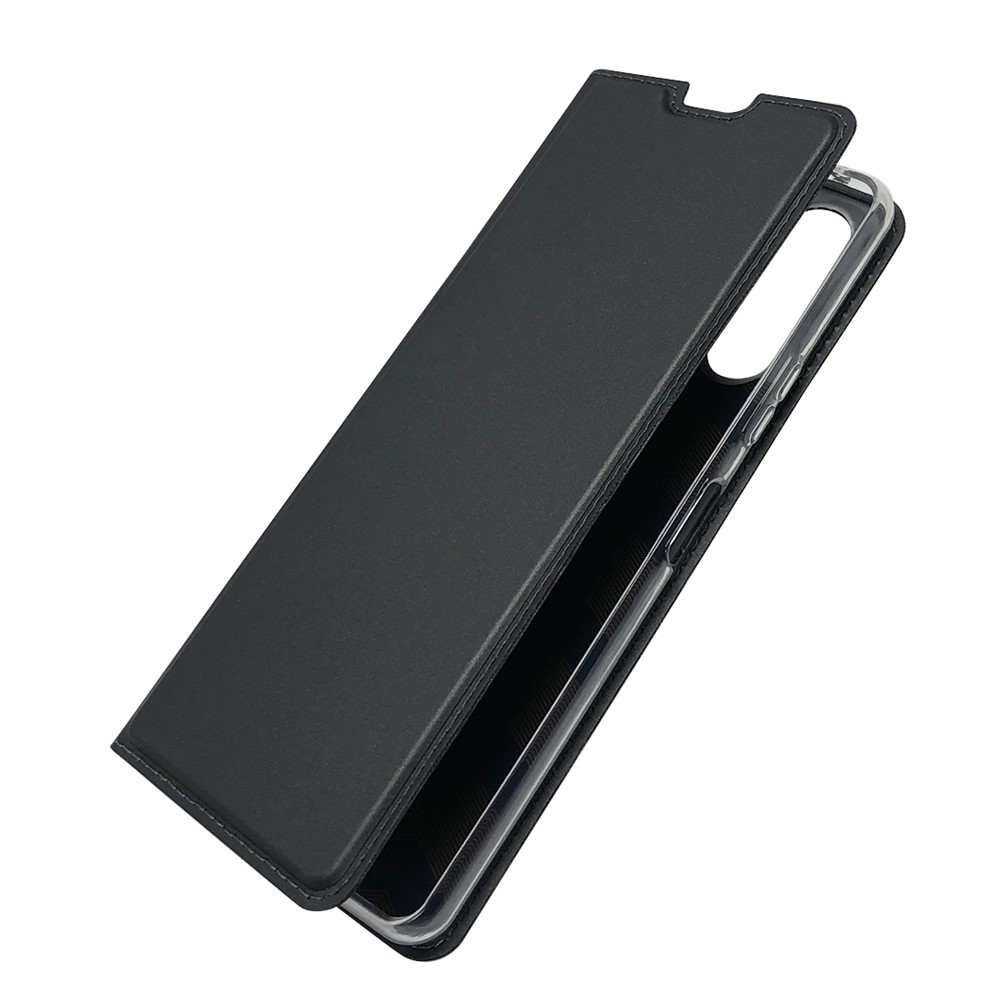 Sony Xperia 10 II Magnetic Leather Case Cover Card Holder, Black | Telefona Vāciņš Maciņš Apvalks Grāmatiņa (1)
