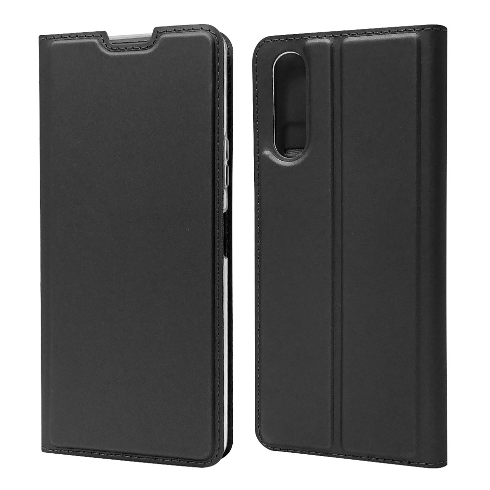 Sony Xperia 10 II Magnetic Leather Case Cover Card Holder, Black | Telefona Vāciņš Maciņš Apvalks Grāmatiņa (4)