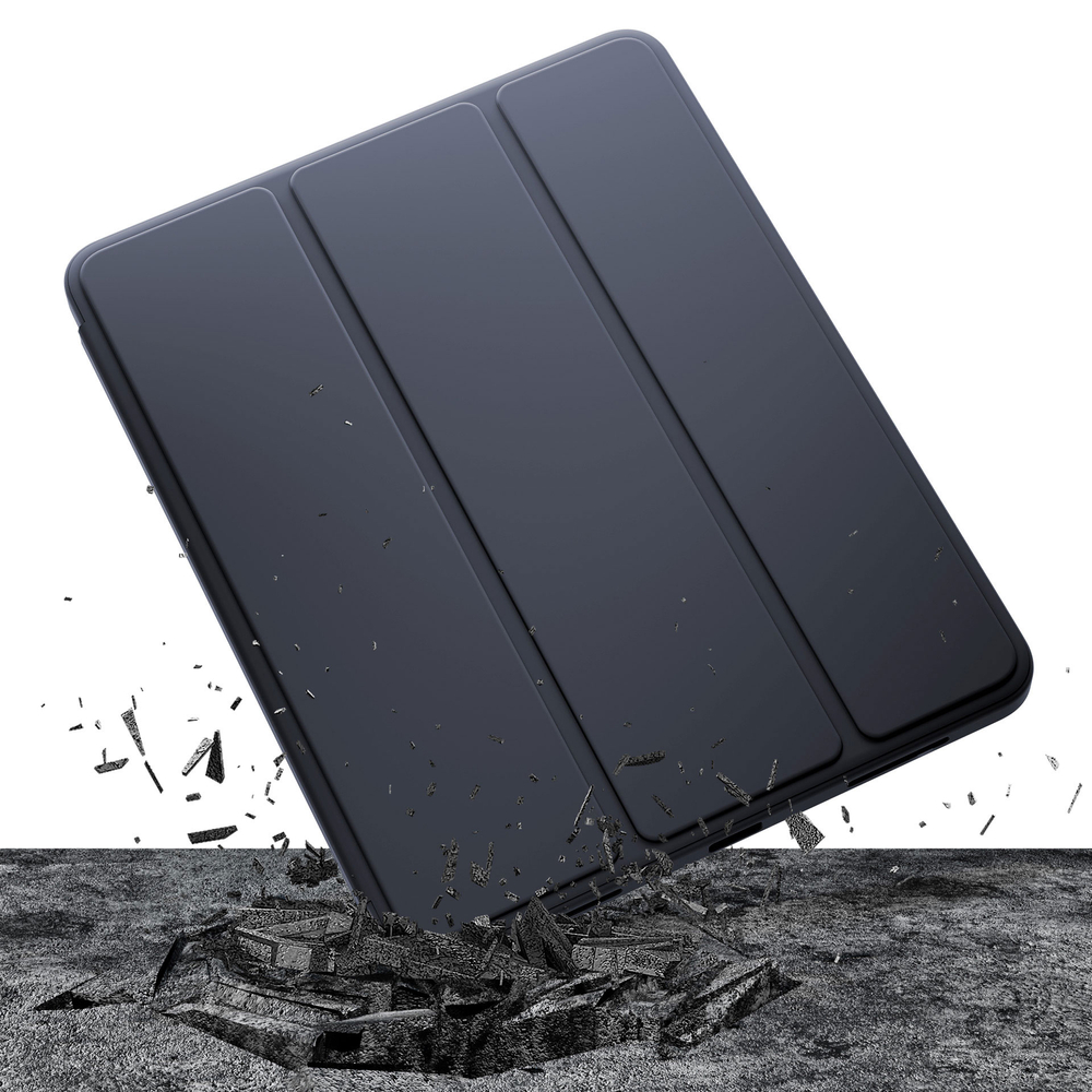 Samsung Galaxy Tab S10 FE (SM-X520 / X526B) 3MK Soft Book Cover Case, Black
