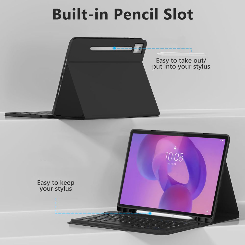 Lenovo Idea Tab Pro 12.7\'\' (TB-373FU) Tech-Protect SC Pen Case Cover with Bluetooth Keyboard, Black | Чехол...