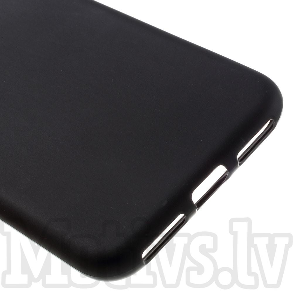 Samsung Galaxy J8 (SM-J810Y/DS) Matte TPU Silicone Case Cover, black - matēts silikona vāciņš (2)