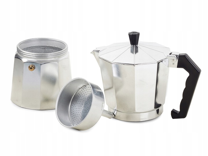 Espresso Kafijas Vārāmā Kanna un plīts, geizers 300ml, 6 Tases, Sudraba | Moka Pot Coffee Maker