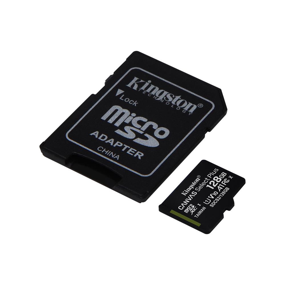 Kingston Canvas Select Plus Gen3 128GB microSD Memory Card (UHS-I 150 MB/s read) + Adapter | Карта Памяти