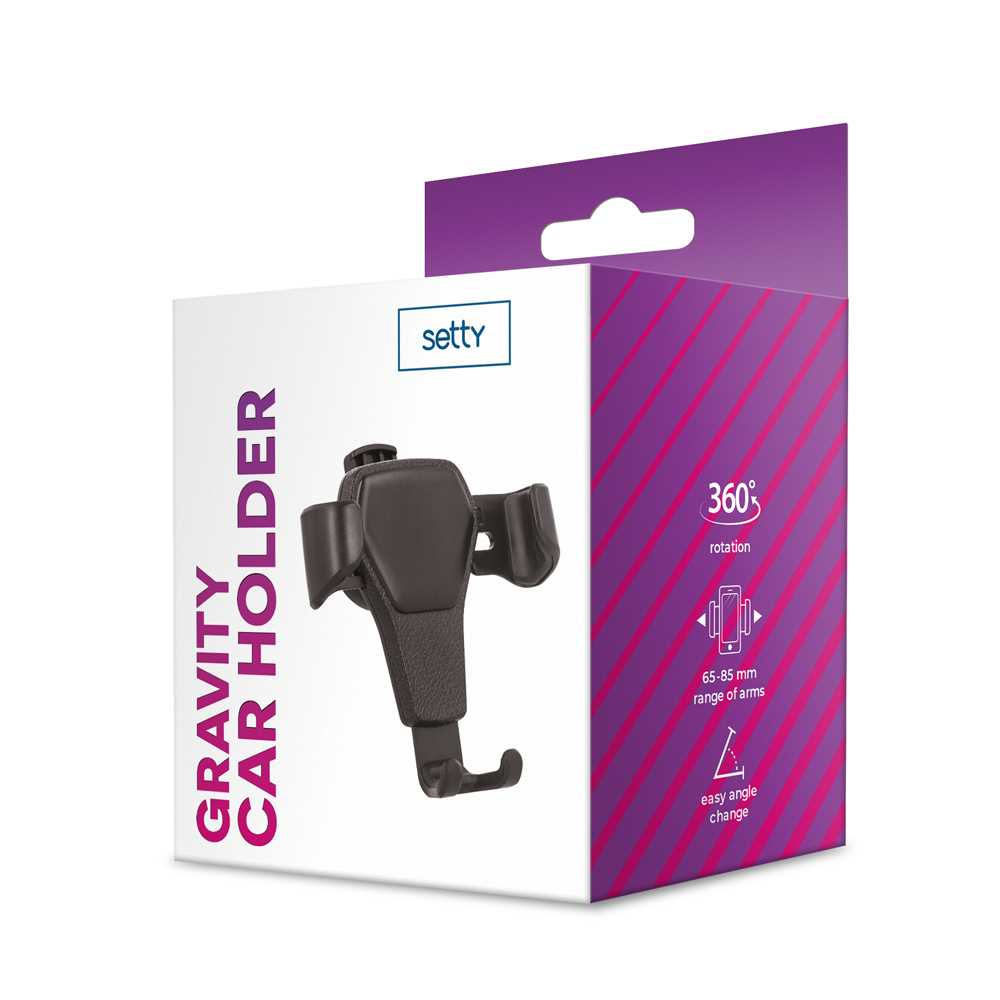 Setty Gravity Air Vent Car Mount for phone – Black