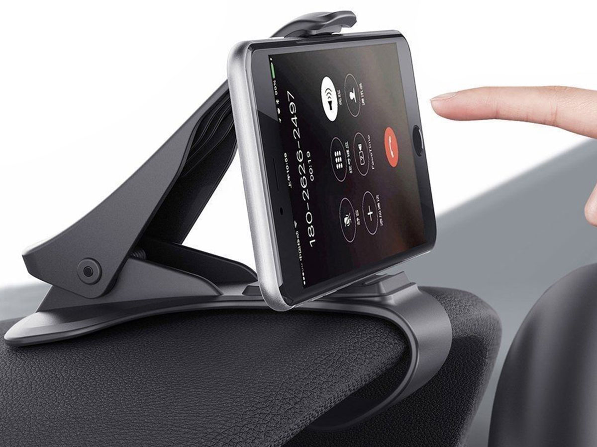 Car Dashboard Phone Holder with Clip, Black