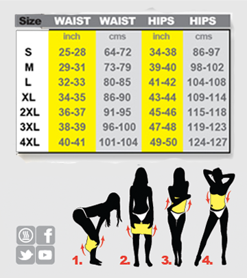 Neoprene Fitness Belt, Size L, Black