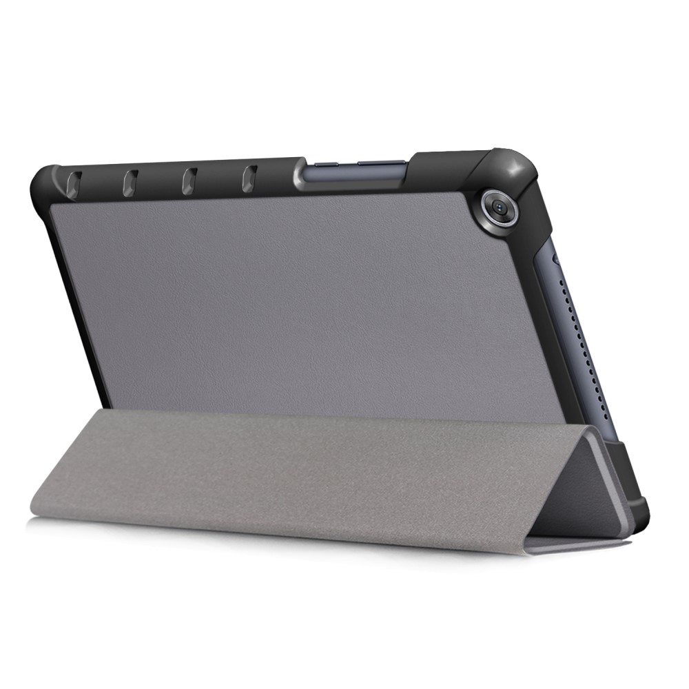 Huawei MediaPad M5 Lite 8.0" Tri-fold Stand Cover Case, Gray | Vāks Apvalks Pārvalks Grāmatiņa Planšetdatoram (1)